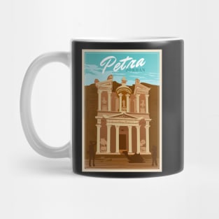 Travel Poster Petra Jordan Mug